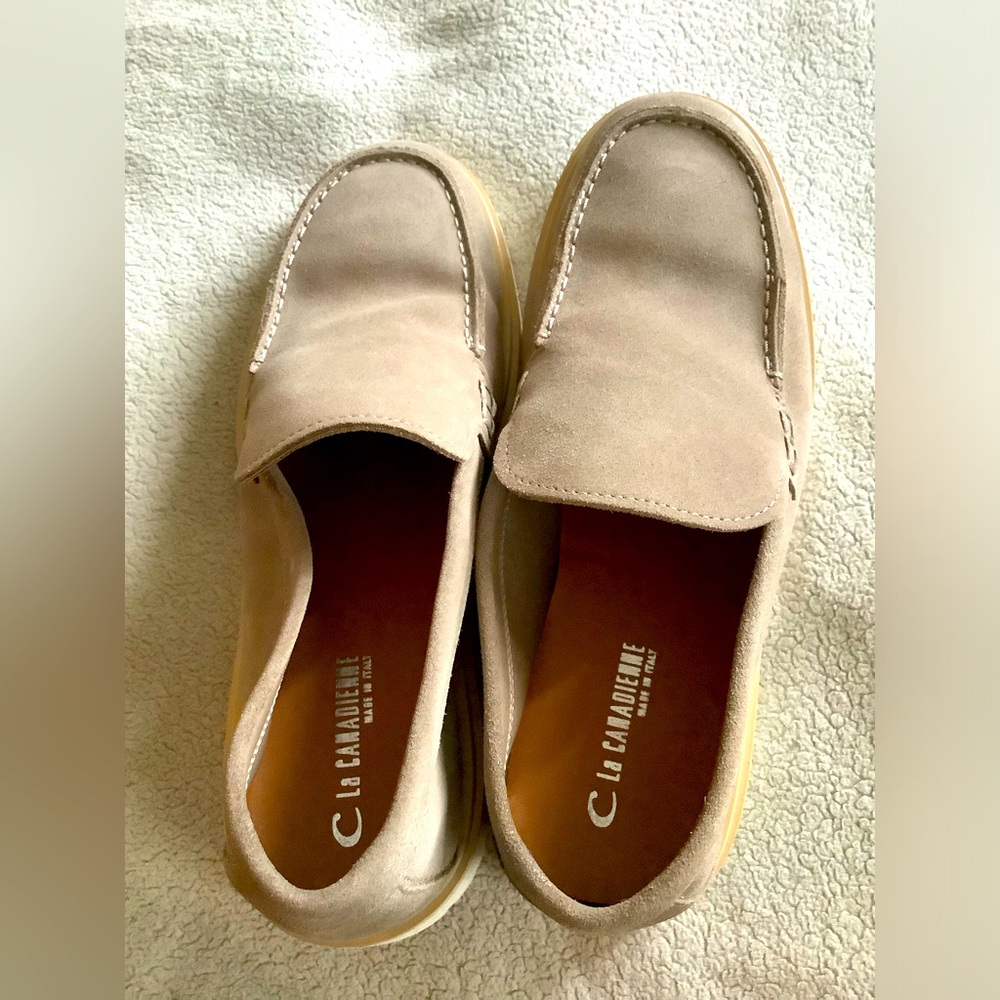 La Canadienne Suede Slip On Shoes